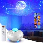 Miavogo Constellations Night Light Projector: Star Galaxy Projector for Bedroom - 10 Sheets HD Planets Slides Planetarium Projector of The Kids A