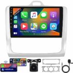 2G 32G Android Car Stereo Carplay for Ford Focus MK2 MK3 Exi MT 2004-2011, 9 Inch Touchscreen Android Auto 2 Din Car Radio GPS Wifi Bluetooth FM