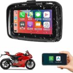 Wireless CarPlay Wireless Android Auto Touchscreen for Motorcycle, Ninetom Waterproof 5 Inch Touch Screen Device GPS Navigation for Motorbike, St