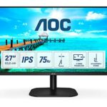 AOC 27B2DA - 27 Inch FHD Monitor, 75Hz, 4ms, IPS, LowBlue mode, Slim Design , FlickerFree, Speakers (1920x1080 @ 75Hz, 250cd/m², HDMI 1.4 x 1, VG