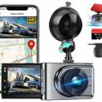 Jansite 4K Dash Cam Front and Rear with WiFi & GPS Car Camera Dash Cam with Free 64G SD Card Dash Camera APP Control 170° Wide Angle WDR Night Vi