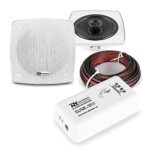 Power Dynamics Bluetooth Ceiling Speakers and Amplifier System Kitchen Bathroom Home Audio MS70