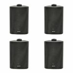 4x Adastra Background Speaker Black 100V 60W PA System