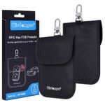 Faraday Pouch for Car Keys, Wisdompro 2 Pack Car Key Signal Blocking Pouch, RFID Blocker for Car Keys, Anti-Theft Remote Keyless Entry Protector
