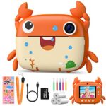 Gofunly Kids Camera, 2.4" Screen Instant Print Camera for Kids, 1080P Kids Digital Camera, No Ink Print Childrens Camera for Girls Boys 3-14 Year