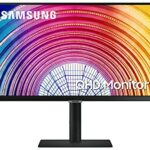 Samsung S24A600NWU - LED monitor - 24" - 2560 x 1440 QHD @ 75 Hz - IPS - 300 cd/m² - 1000:1 - HDR10-5 ms - HDMI, DisplayPort - black