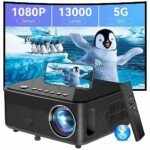 Projector Surewheel SW10, 13000 Lumen 4K Projector Home Cinema, 5W Speaker, Keystone Correction, Zoom, Wifi, Bluetooth, TV Stick/Phone/HDMI/PS5