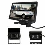 Pathson Car Rear View Kit for Bus Truck 7 inch LCD Monitor + 2* IR Reversing Camera 18 LED