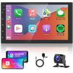2G 32G Double Din Android Car Stereo with Wireless Apple Carplay, Rimoody 7 Inch Touch Screen Car Radio 2 Din with GPS Navigation Bluetooth FM Hi