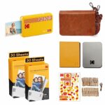 KODAK Mini 2 Retro 4PASS Portable Photo Printer (2.1x3.4 inches) + 68 Sheets Gift Bundle, Yellow