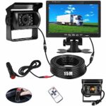 Car Reversing Camera Kit 7" TFT LCD Screen HD Monitor 12V-24V parking Sensor kit Night Vision Waterproof Rear View Reversing Backup Camera with 1