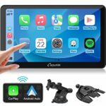 CARPURIDE Wireless Apple Carplay & Android Auto Car Stereo, Portable 10.1 Inch HD Touchscreen Car Radio Receiver with AirPlay Mirror Link,Bluetoo