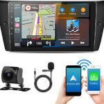 2+32G Android 11 Car Stereo for BMW E90/E92/E93 2005-2012 with Carplay Android Auto, 9 Inch Car Radio with GPS Sat Nav WiFi HiFi Bluetooth FM RDS