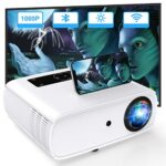 WiFi Projector, 5G Mini Projector 9000L Full HD Native 1080P Video Bluetooth Projector 4K, Portable Home Outdoor Wireless Mirroring Projector Com