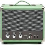 GPO Westwood Retro 25 Watt Speaker with Subwoofer, RCA input, Bluetooth with Retro Grille and Carry Handle – Green