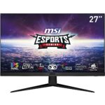 MSI G2722 27 Inch FHD Gaming Monitor - 1920 x 1080 IPS Panel, 170 Hz / 1ms, 101.91% sRGB Colour Gamut / FreeSync Premium- DP 1.2a, HDMI1.4b CEC