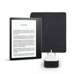 Kindle Oasis Essentials Bundle includes Kindle Oasis 7" E-reader (32 GB, Gold), Amazon Leather Cover (Black), and Amazon 9W Power Adaptor