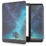 kwmobile Case Compatible with Amazon Kindle Paperwhite 11. Generation 2021 Case - eReader Cover - Cosmic Nature Blue/Grey/Black
