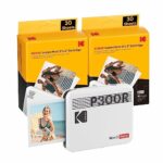 KODAK Mini 3 Retro 4PASS Portable Photo Printer (3x3) + 68 Sheets Bundle, White