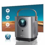5G WiFi Bluetooth Projector, TOPTRO TR23 Outdoor Projector 1080P Supported 12000 Lumen, Mini Projector with 360 Degree Surround Sound, Dust-Proof