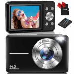 Digital Camera, Nsoela Vlogging Camera Rechargeable Digital Cameras FHD 1080P 44MP Compact Camera with 16X Digital Zoom, Portable Mini Camera wit