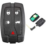 ASOOLL Fits for 5 Buttons Keyless Entry Remote Control Replacement Uncut Flip Key Fob Land Rover Freelander 2 2007-2015 PFC7953 Chip (434MHz)