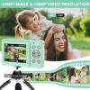 Digital Camera, 1080P HD 44MP Kids Digital Camera With 32GB Card, LCD Screen Rechargeable Compact Camera with 16X Digital Zoom Camera for Kids, B