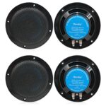 Herdio 4 Inches 320W Ceiling Bluetooth Speakers,2 Way Flush Mount Ceiling Speaker for Bathroom Kitchen Home Theater, Covered Porches,(4 Speakers)