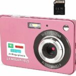 Digital Camera,2.4 Inch FHD Pocket Cameras Rechargeable 24MP Camera for Backpacking with 8X Digital Zoom Compact Cameras for Photography 32GB SD