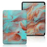 XYFCJK Anti-Drop Slimshell Case For Kindle - Paperwhite 4 (10Th Gen) 2018 And Kindle (10Th Gen) 2019 Cover, Pu Leather Colorful Painted Case, E-R
