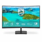PHILIPS 271E1SCA - 27 Inch FHD Curved Monitor, 75Hz, 4ms, VA, AMD FreeSync, Speakers, FlickerFree (1920 x 1080, 250 cd/m², VGA/HDMI)