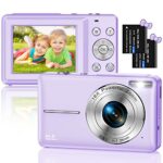 Digital Camera, FHD 1080P 44MP Compact Camera 2.4" LCD Rechargeable Mini Cameras Vlogging Camera with 16X Digital Zoom for Kids, Adult, Teenagers