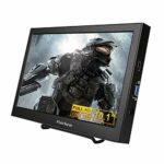 Pisichen Portable Monitor 10.1 inch CCTV Monitor Ultra HD 1366x768 IPS LCD/LED Screen Small Monitor with VGA HDMI input, Built-in speakers, Metal