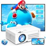 Upgraded 12000L Projector, YOOYAA Native 1080P 5G WiFi Bluetooth Video Projector, 4K Supported Mini Portable Home/Outdoor Movie Projector, Compat
