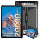OUKITEL RT6 Rugged Tablet 20000mAh Battery 10.1 Inch 14GB+256GB Android Tablet Dual 4G LTE SIM IP68/IP69K Waterproof Tablet 16MP+16MP Camera GPS/
