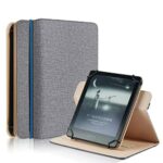 DINGGUAGUA Universal 6 Inch E-Book Case,Folio Stand Case with handstrap Compatiable with Sony/Kobo/Tolino/Pocketbook 6.8 Inch Ebook Reader,Gray