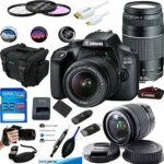 Canon EOS 4000D Digital Camera with EF-S 18-55MM F/3.5-5.6 III Lens + Canon EF 75-300mm f/4-5.6 III Telephoto Zoom Lens - Advanced Accessories Bu