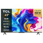 TCL 43C641K 43-inch QLED Television, 4K Ultra HD, 4K Android TV Smart TV (Game Master, Dolby Atmos, Freeview Play, Motion clarity, Hands-Free Voi