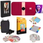 KODAK Smile Instant Print Digital Camera (Red) Photo Frames Bundle with Soft Case