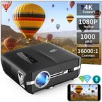 Daylight LED Projector 1000 ANSI, 4K Smart LCD Android Projector 5G Wifi Bluetooth Wireless 1920*1080 Full HD, Home Outdoor Projector Movie Theat