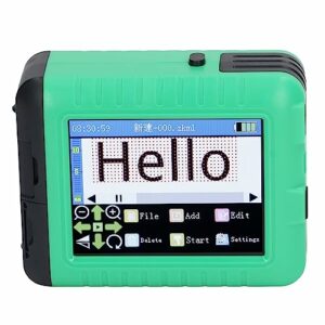 Portable Handheld Inkjet Printer with 3.5 Inch HD Touch Screen Multi Language Support and Barcode Printing