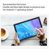PUSOKEI 10 Inch Tablet Octa Core 6GB 128GB 2.4G 5G with 800W 2000W for 11 IPS HD Touchscreen Blue Callable Tablet 100-240V (UK Plug)