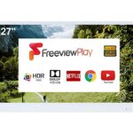 Soulaca 27inch Smart LED White TV for Bathroom,1080P Waterpoof with Wi-Fi and Bluetooth, Integrated with Speaker Android 9.0 System,Model 2022