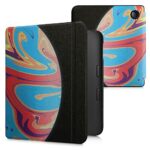 kwmobile Case Compatible with Kobo Libra 2 Case - eReader Cover - Space Jam Blue/Pink/Yellow