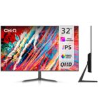 CHiQ 32 inch QHD (2560x1440) Computer Monitor, LED, IPS, 5ms, 3-Sided Frameless & Ultra Slim, HDMI DP inputs, USB only for charging, Lowblue Mode