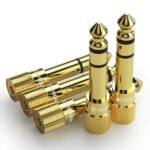 POSUGEAR Headphone Jack Adapter(5 Pack), Audio Jack Adapter Stereo, 3.5mm 1/8 inch Female to 6.35mm 1/4 inch Jack Male, Gold Plated Jack Adapter