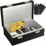 Samfolk Faraday Box for Car Keys with Faraday Pouch 2 Pack, RFID Signal Blocking for Keyless Entry Car Security, Car Key Fob Safe Anti Theft Prot