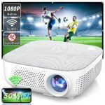 DOOK 5G WiFi Bluetooth Projector, 8500 Lumens Full HD Projector Native 1080P Support 4k ±25° Keystone/Zoom Function for Home Outdoor Movie Theate