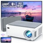 WISELAZER Projector Native 1080P, 4K Full HD Home/Outdoor Cinema Video Projector, 5G WiFi/Bluetooth/Built-in Dust Filter/4P&4D/Zoom, TV Projector