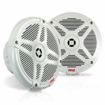 Pyle 6.5 Inch Bluetooth Marine Speakers - 2-way Ip-x4 Waterproof And Weather Resistant Outdoor Audio Dual Stereo Sound System With 600 Watt Power